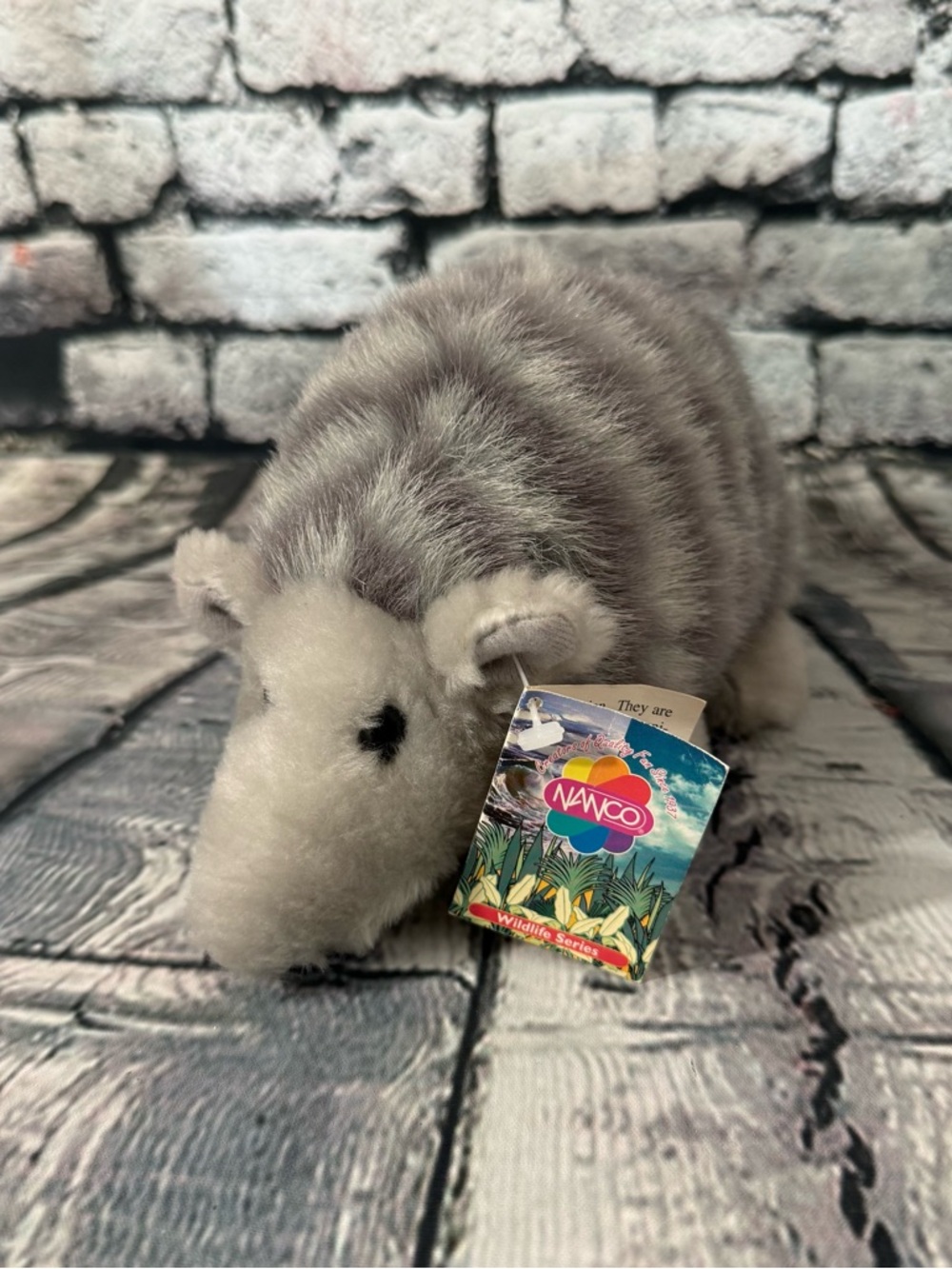 Nanco Armadillo 11” Gray Plush Lovey Toy NWT (PL-03)